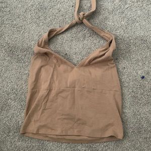 halter beige hollister tanktop